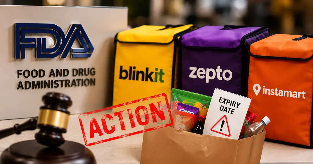 Blinkit, Zepto, and Instamart face FDA action 2026 over food safety violations