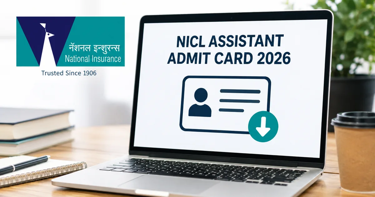 Student downloading the NICL Assistant Admit Card 2026 online