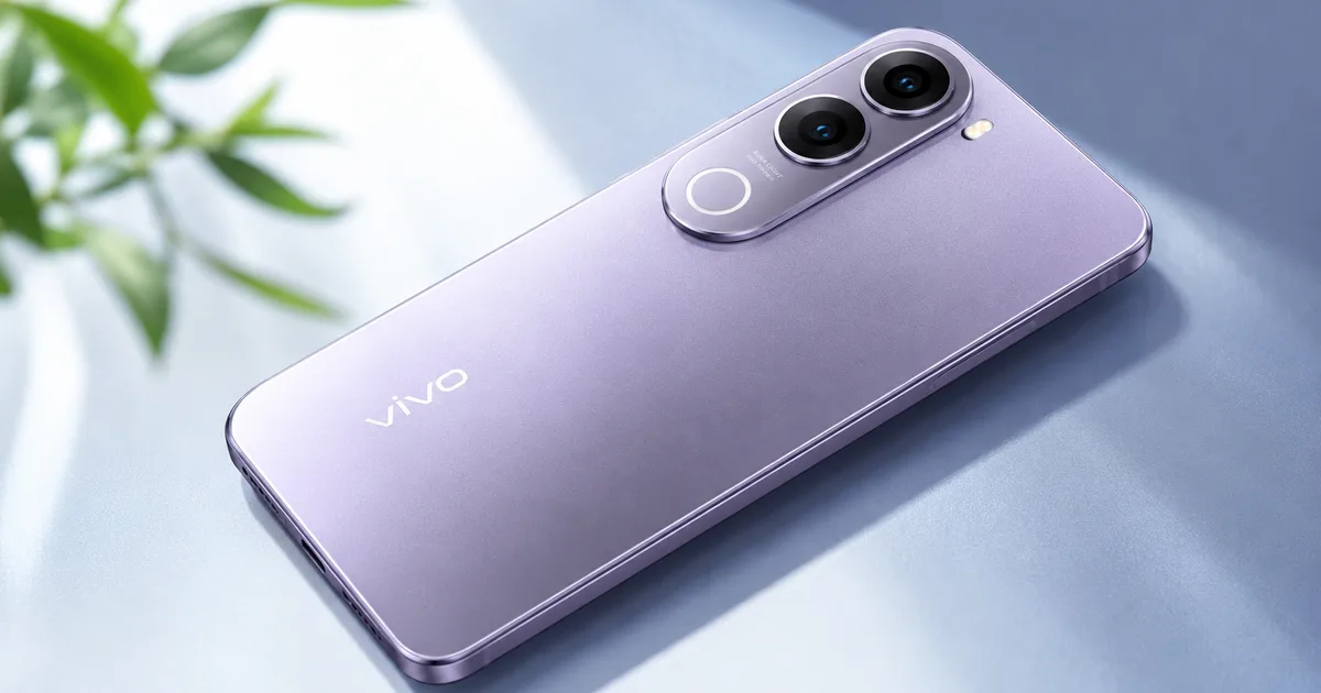 Vivo V80 Lite 5G smartphone with 10000mAh battery concept on a table