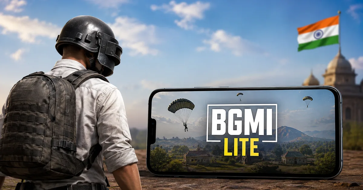 Krafton BGMI Lite 2026 India Launch announcement on a smartphone screen
