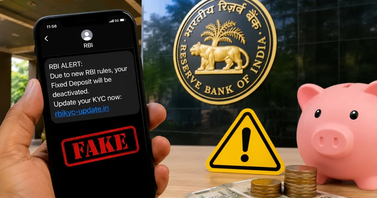 Fake RBI Fixed Deposit Rule Changes KYC Update SMS Scam 2026 Warning