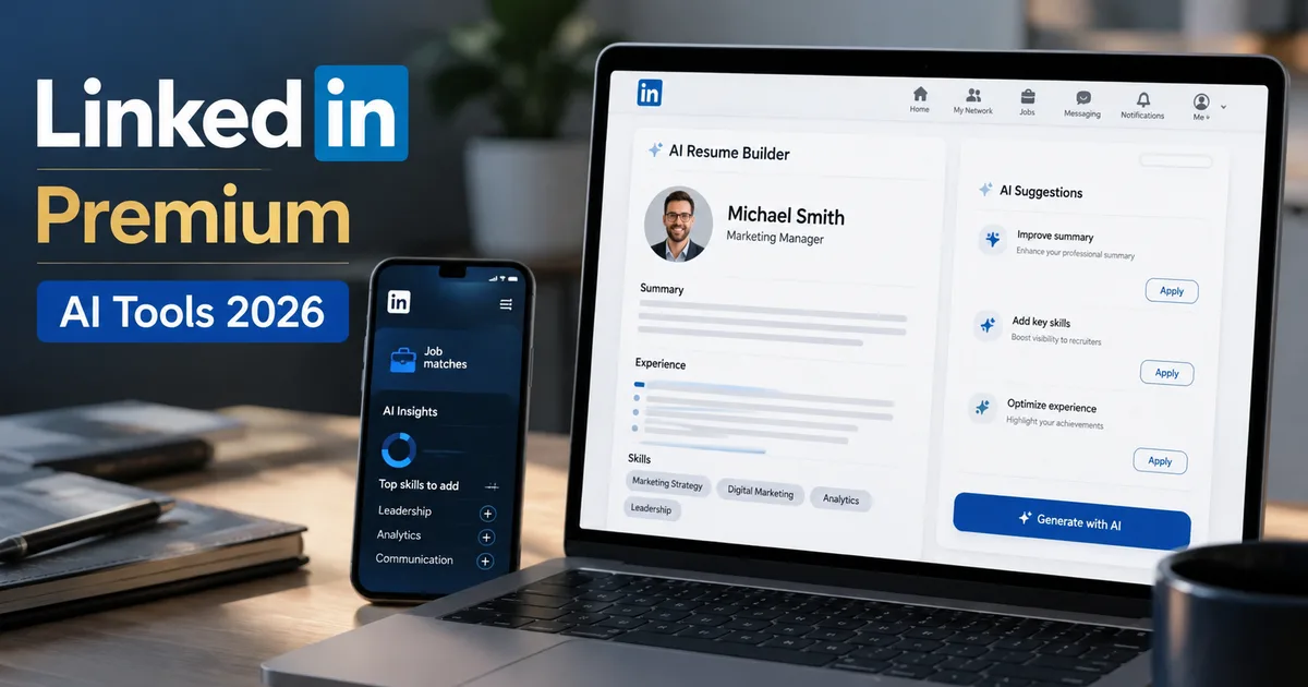 LinkedIn Premium AI tools 2026 for job seekers and resume building