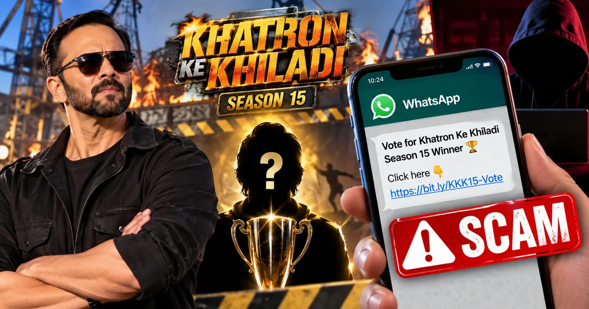 Graphic warning about the Fake Khatron Ke Khiladi Season 15 Winner Voting WhatsApp Link Scam 2026