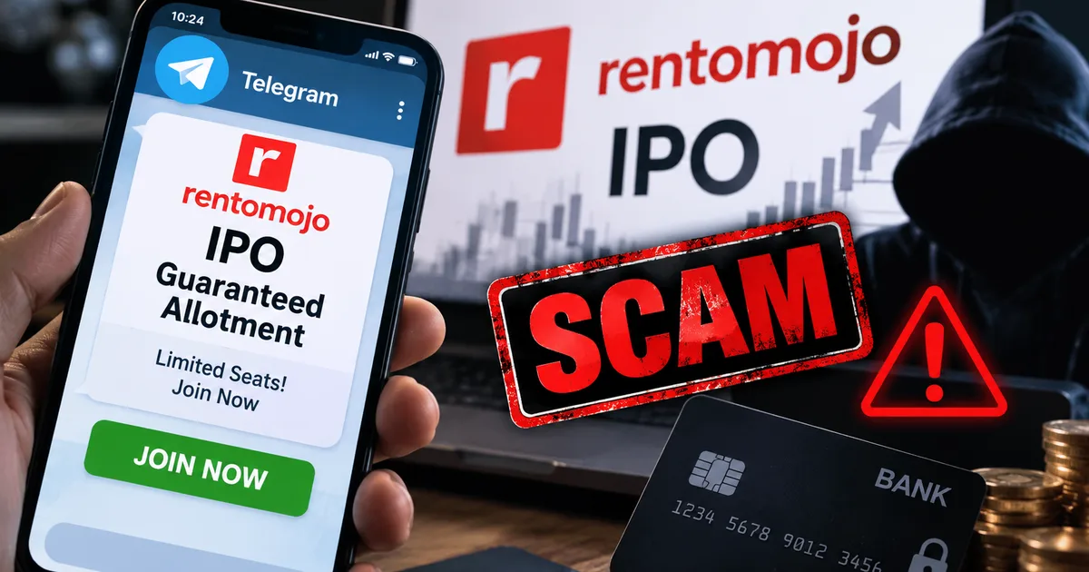 Fake Rentomojo IPO guaranteed allotment Telegram scam warning