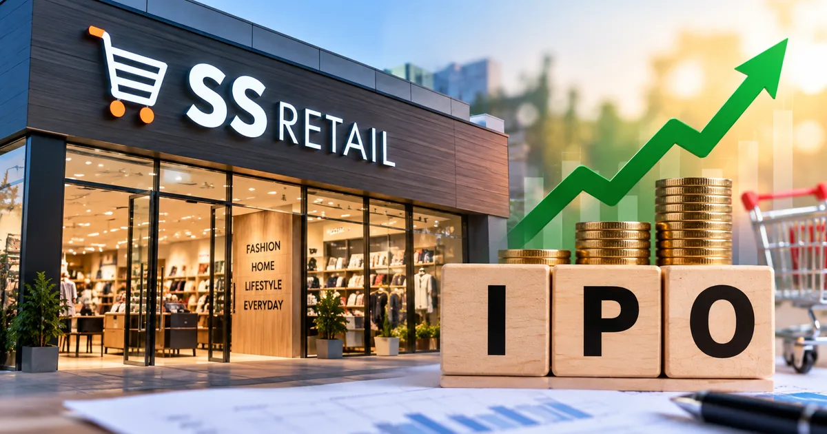 SS Retail IPO 2026 expected GMP and allotment date details on a smartphone screen