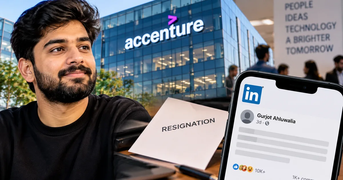 Gurjot Ahluwalia Accenture resignation viral post workplace debate 2026