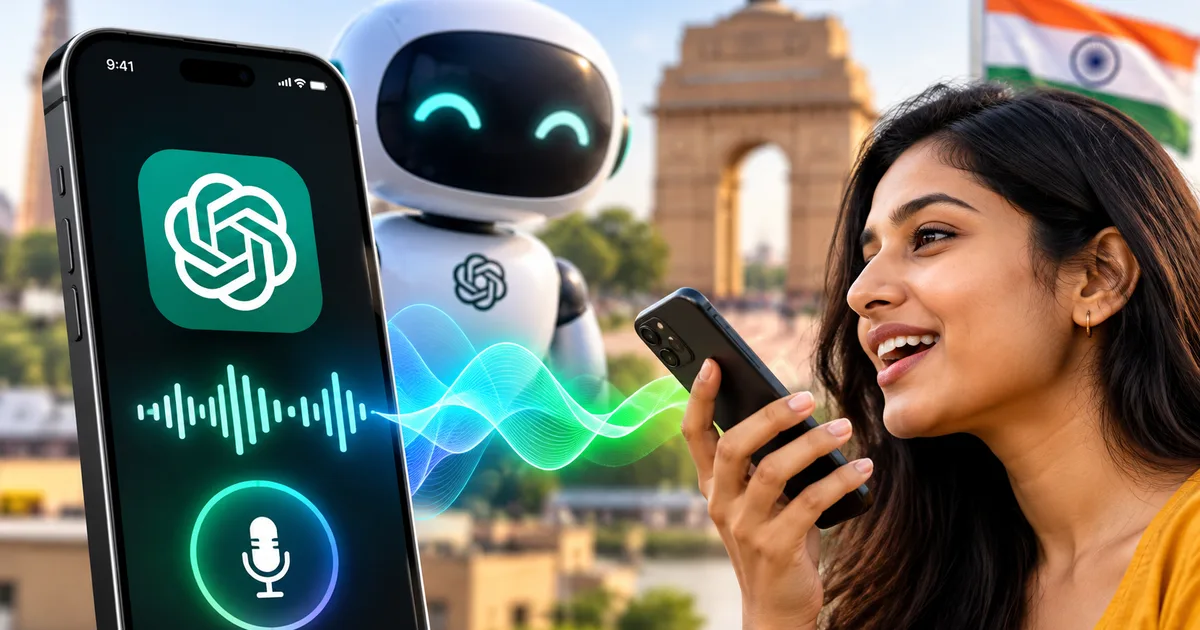 ChatGPT Advanced Voice Mode interface running on a smartphone in India