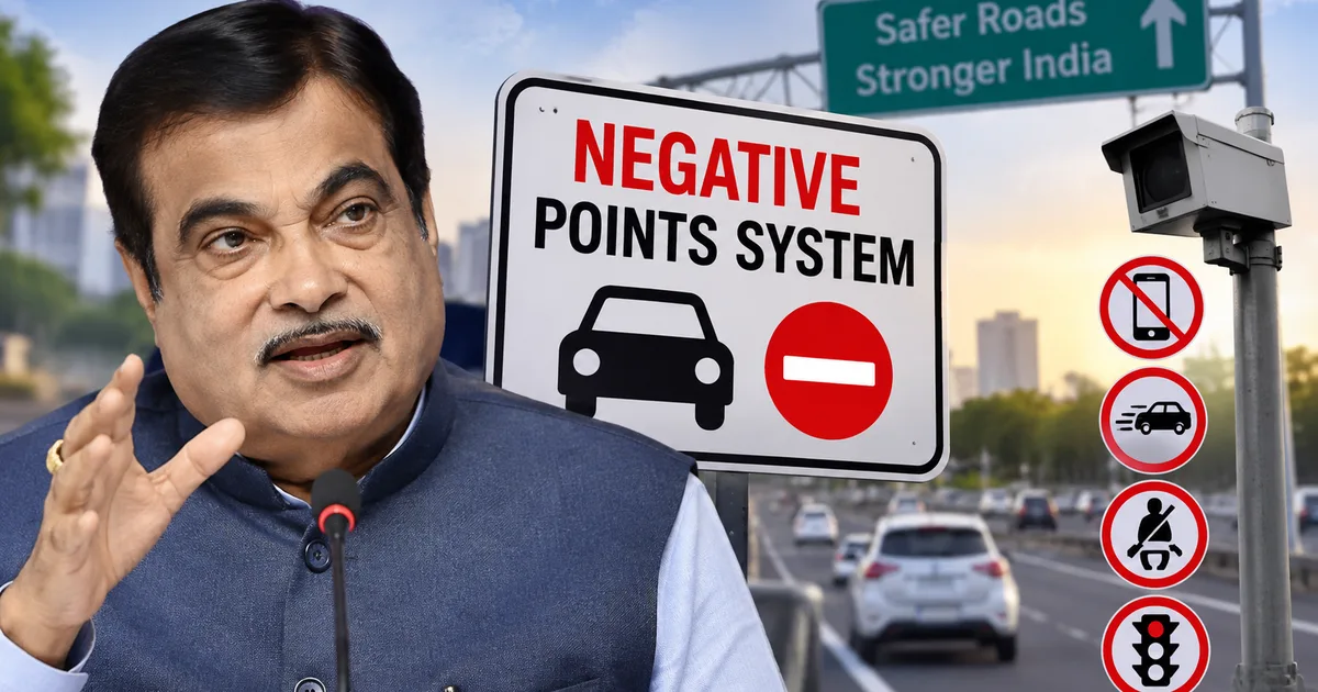 Nitin Gadkari announces negative points system for driving licences and RCs in India