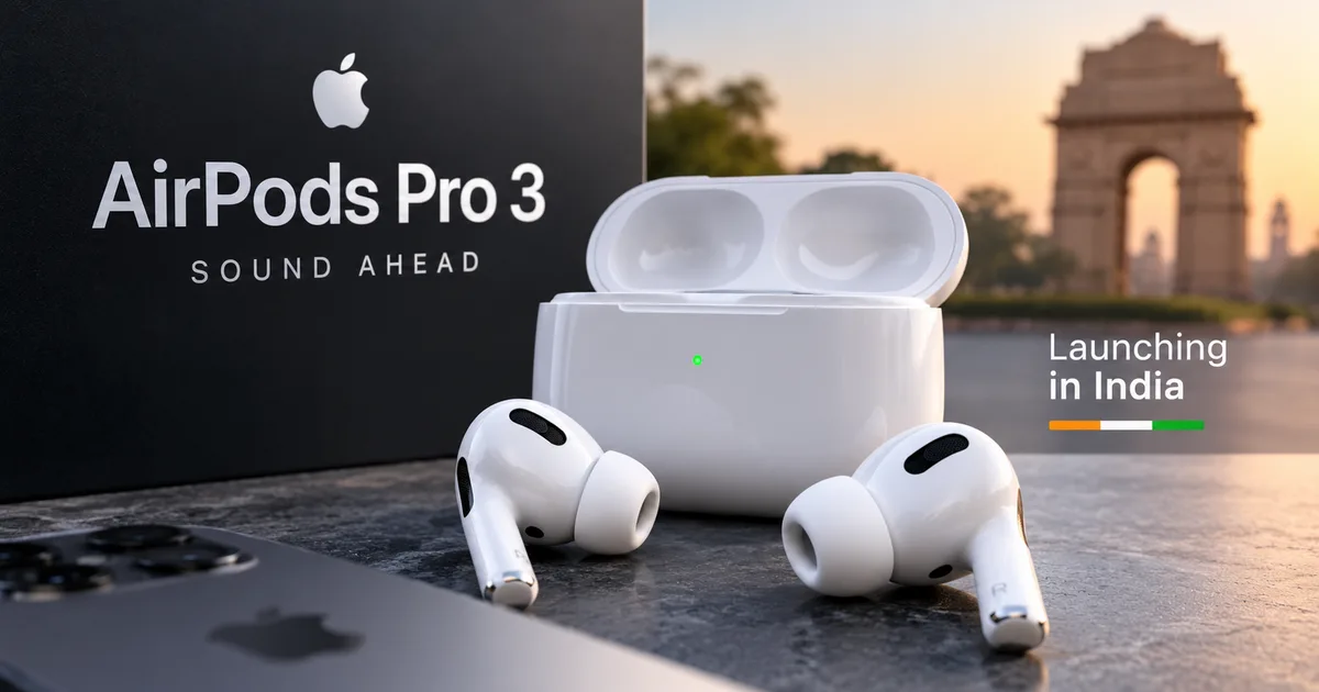 Apple AirPods Pro 3 2026 India launch case on a table