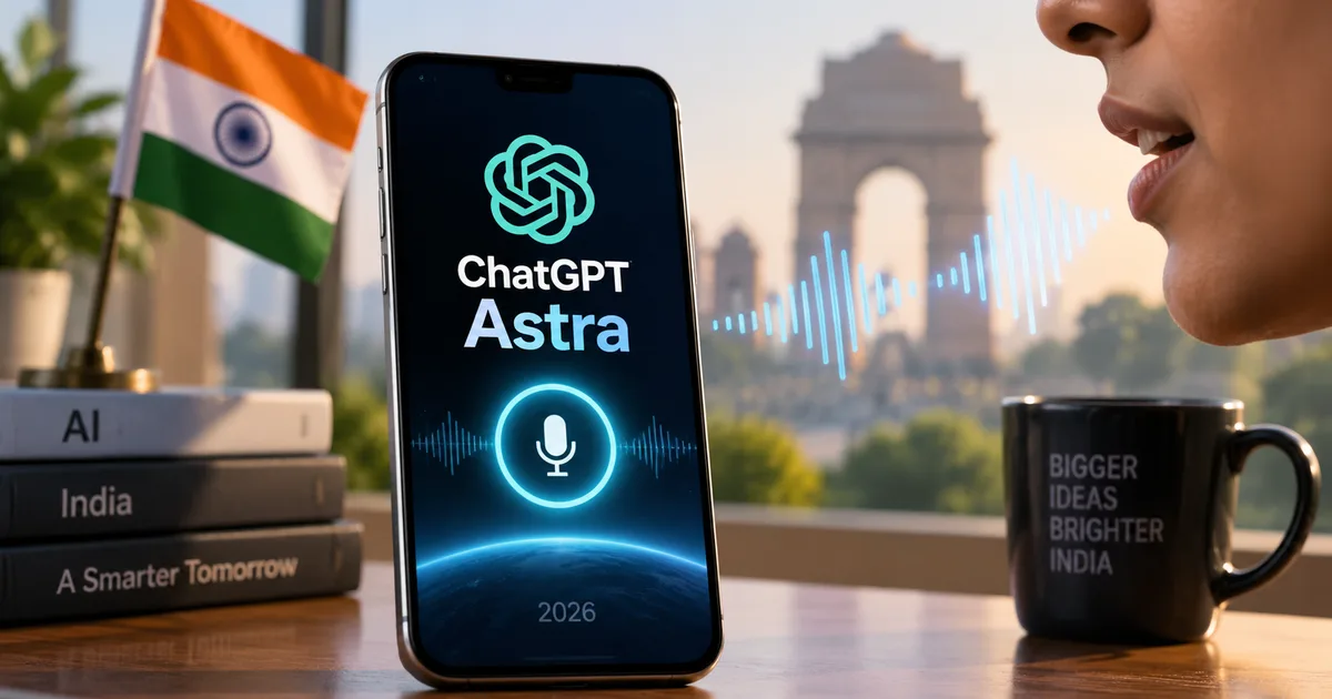 Person using ChatGPT Astra 2026 India rollout voice AI features on a smartphone