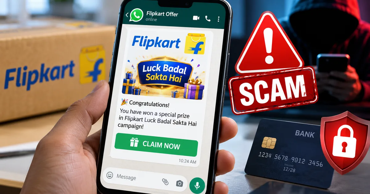 Fake Flipkart Big Billion Days WhatsApp scam message warning