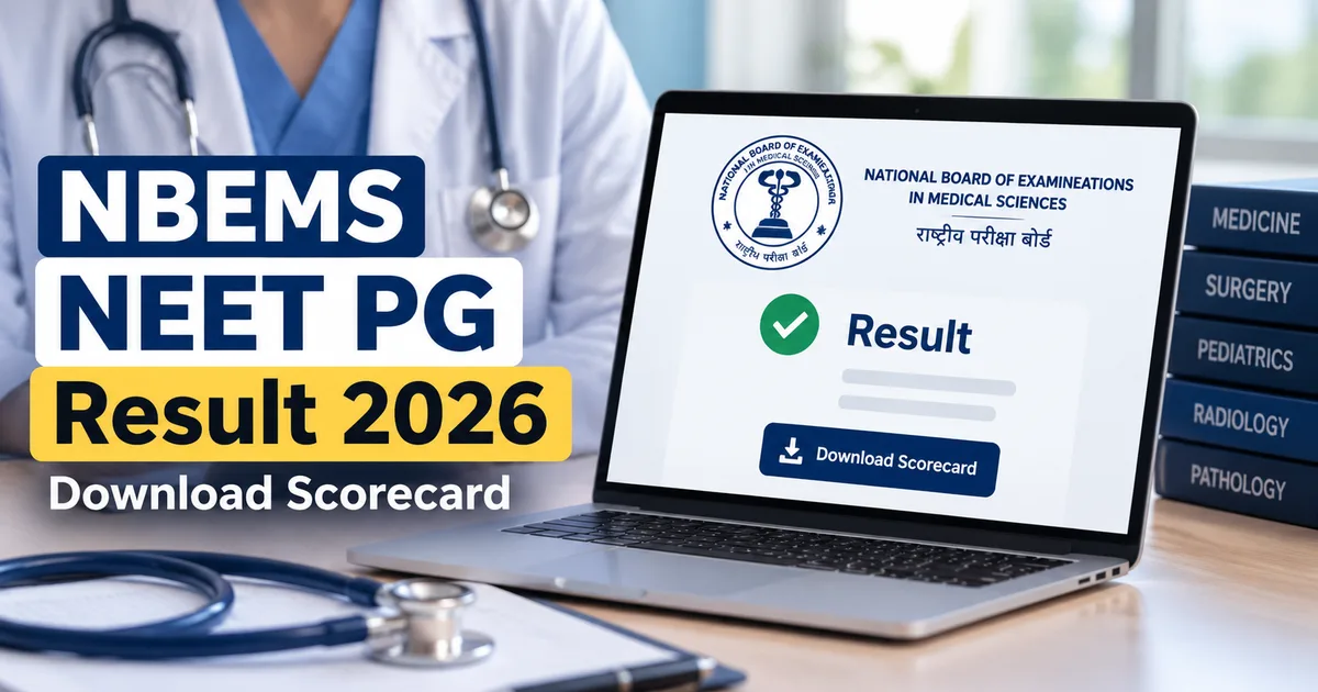 NBEMS NEET PG Result 2026 download scorecard guide