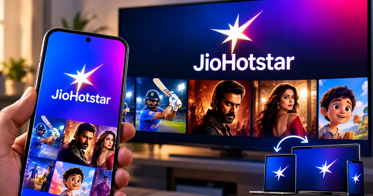 JioHotstar App 2026 Launch on smartphone screen showing subscription plans