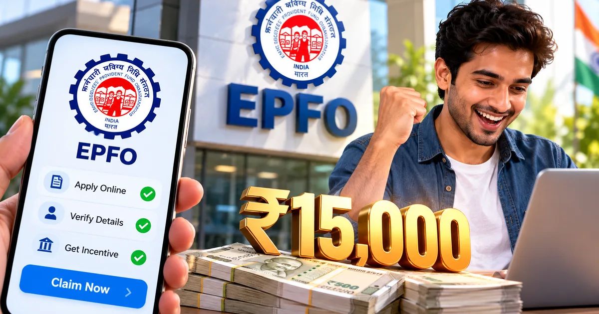 EPFO 15000 incentive scheme 2026 eligibility check and online claim process on member portal