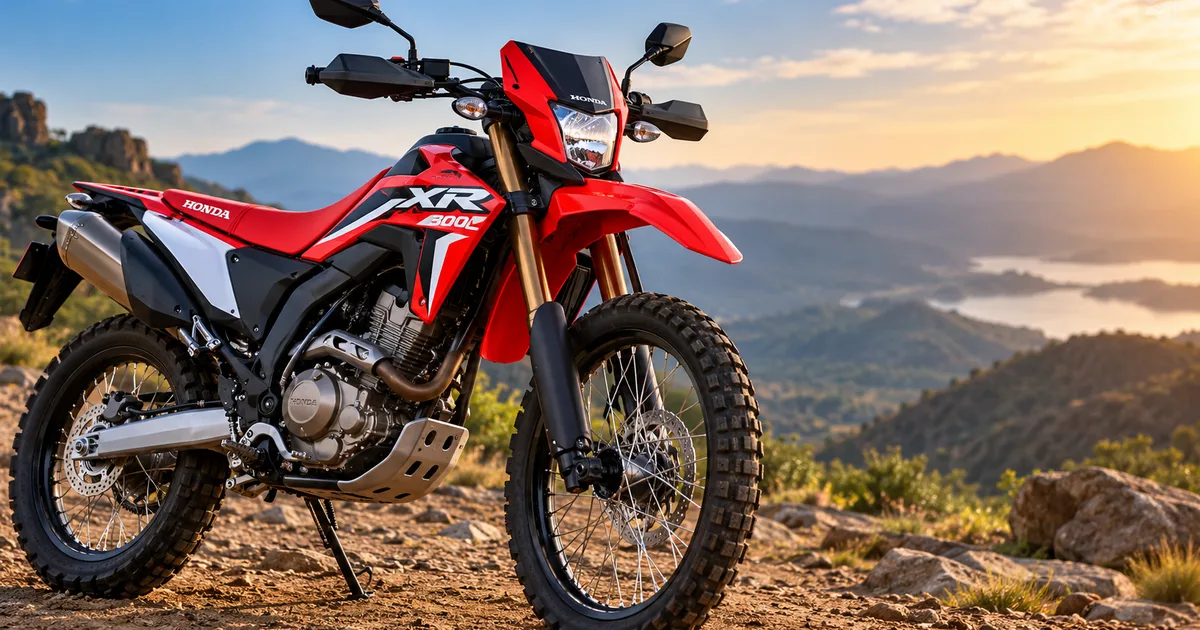 Honda XR300L 2026 India launch parked on a dirt trail