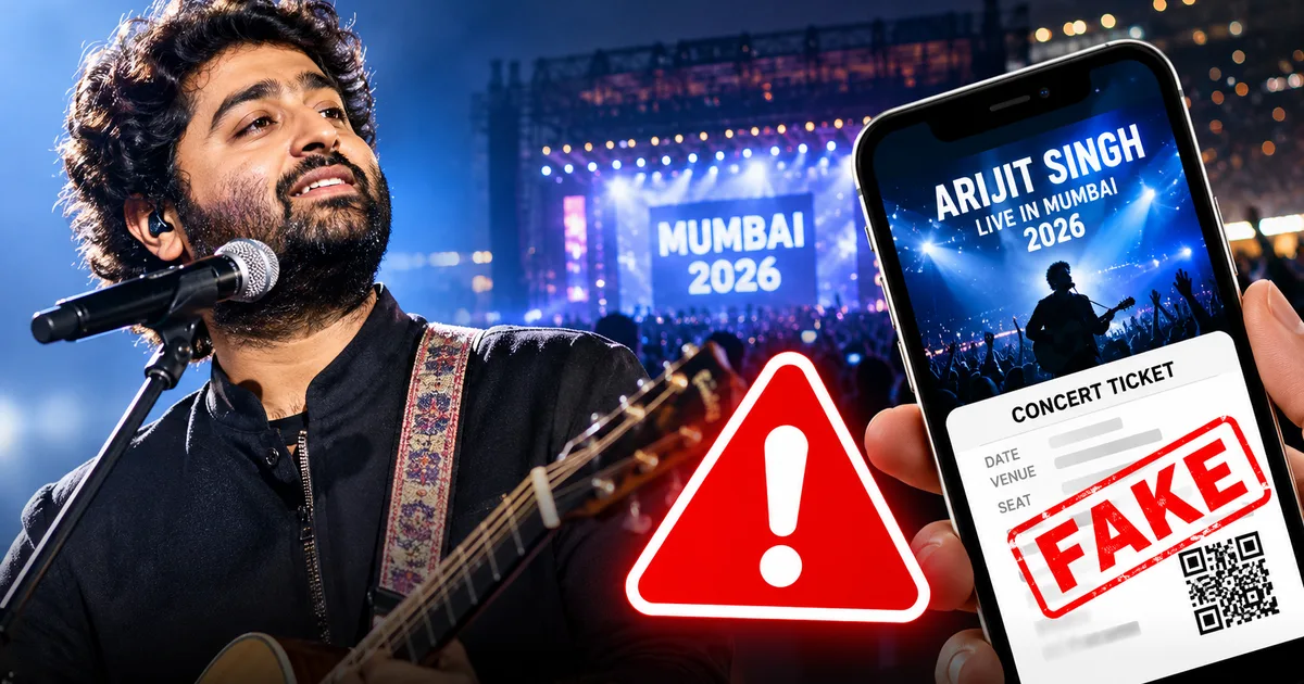 Fake Arijit Singh Mumbai concert 2026 ticket package scam warning