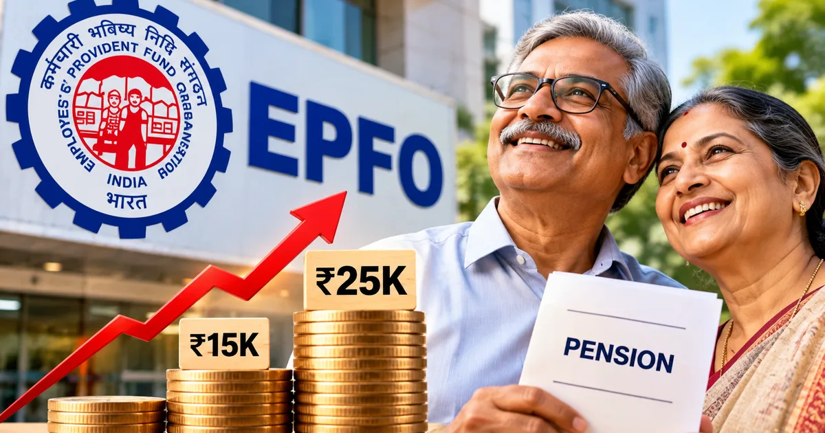 EPFO EPS wage limit hike to ₹25,000 salary slip deduction and pension comparison chart