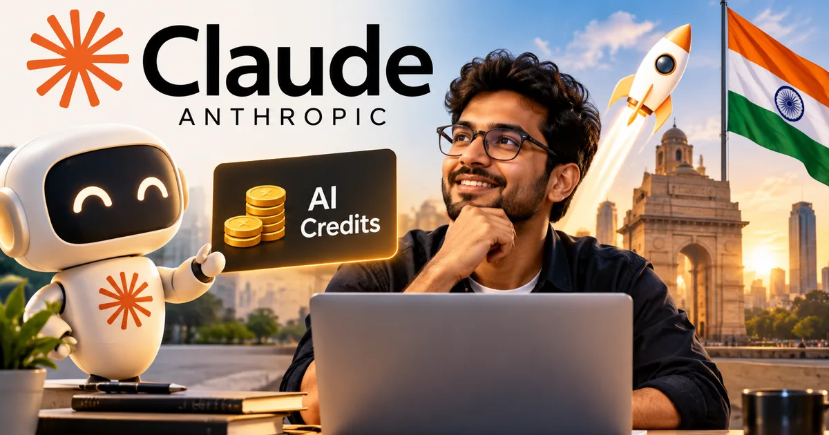 Anthropic Claude Startups Program 2026 logo with Indian flag