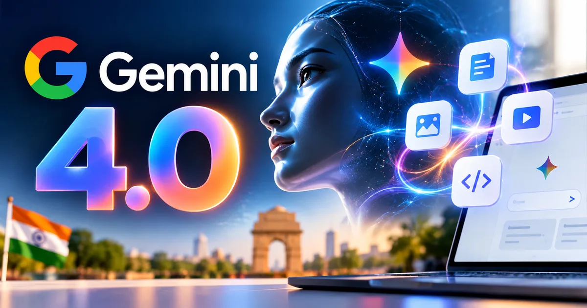 Google Gemini 4.0 Argon interface on a laptop screen with India pricing details