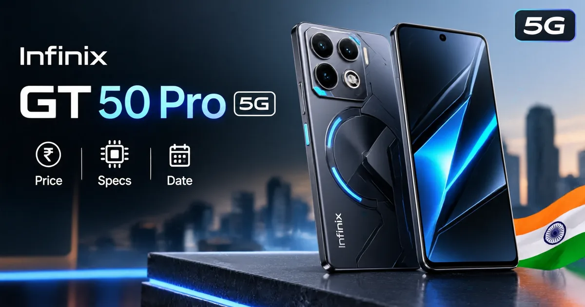 Infinix GT 50 Pro 5G gaming smartphone back panel with liquid cooling viewport and RGB lighting