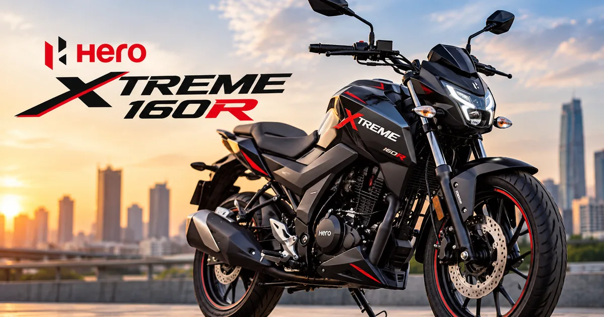 Hero Xtreme 160R 2026 motorcycle parked in an urban Indian street setting