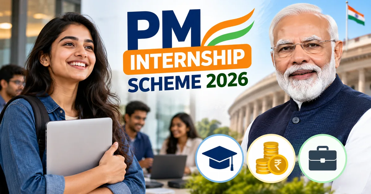 Indian college graduate applying online for PM Internship Scheme 2026 on the MCA portal