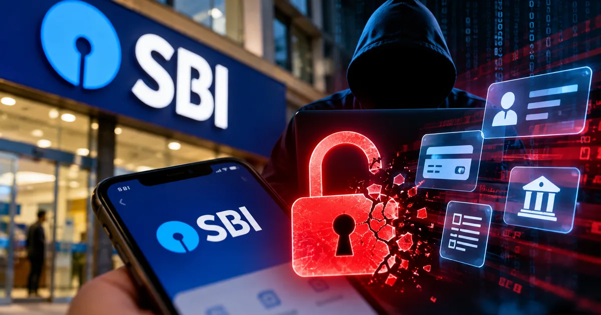 SBI bank data breach 2026 customer records leak and cyber safety concept