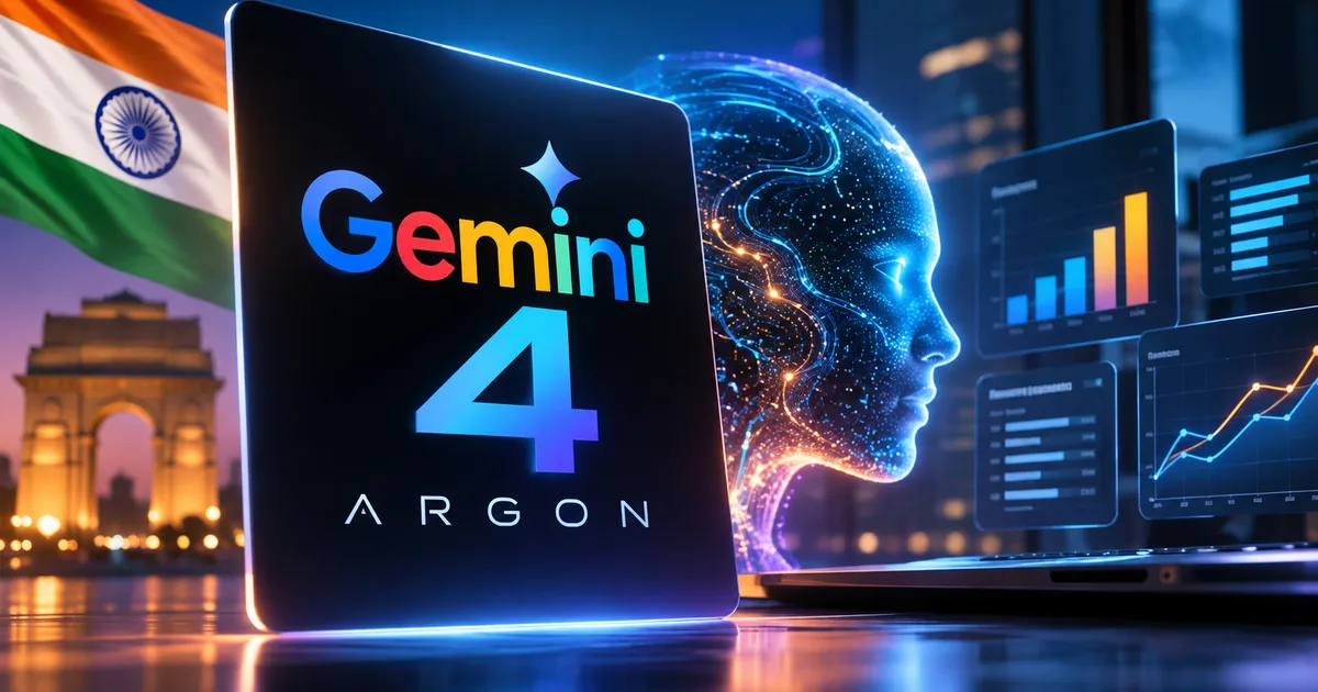 Google Gemini 4 Argon 2026 AI model interface and benchmark comparison on screen