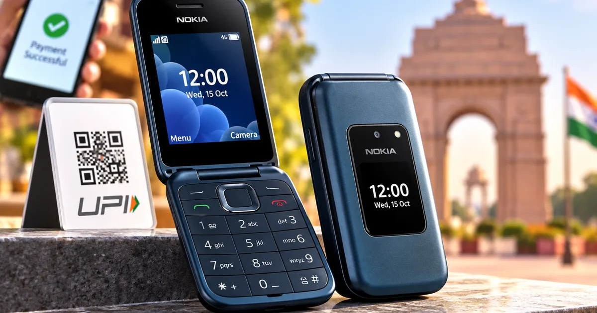 Nokia 2360 Flip phone with dual display and emergency SOS button