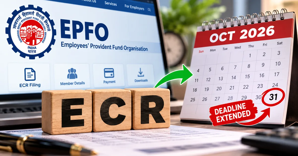 EPFO ECR deadline extension October 2026 portal filing dashboard