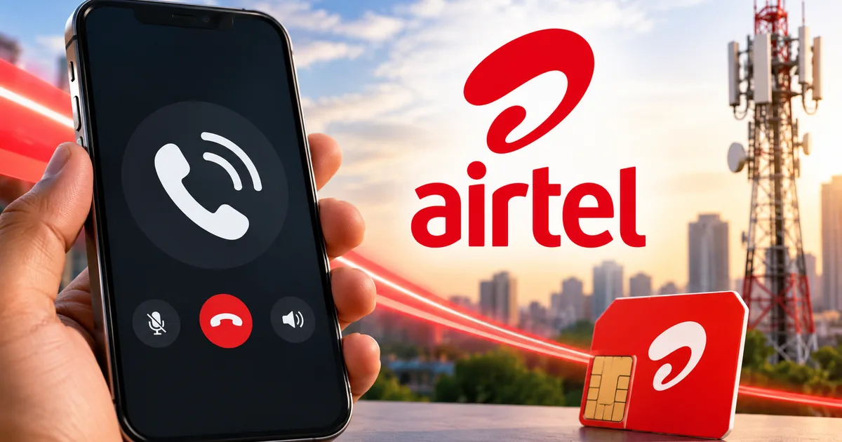 Airtel voice only prepaid plans displayed on a smartphone screen