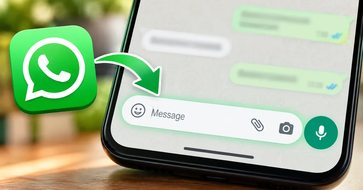WhatsApp Android chat bar redesign interface tested on smartphone screen
